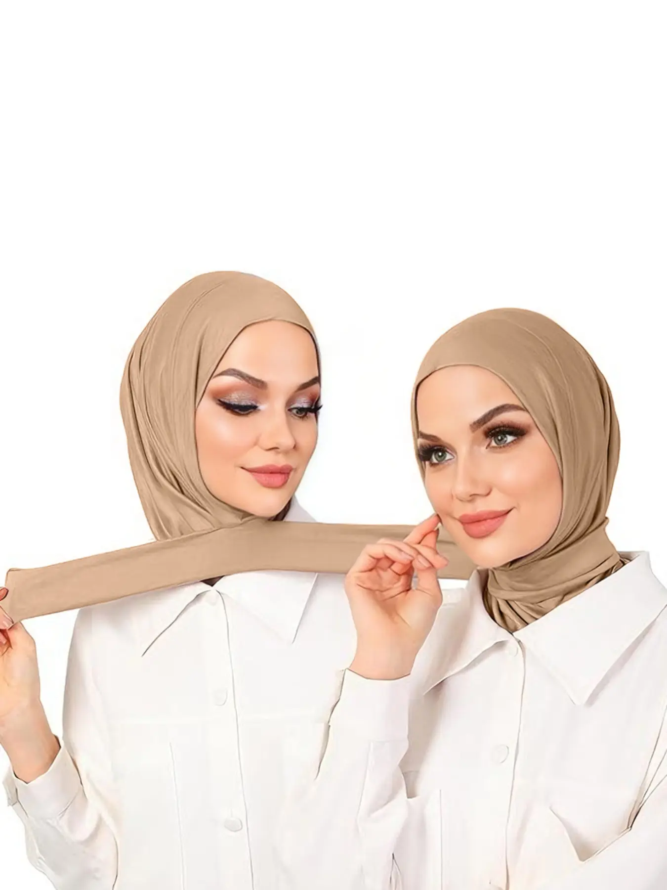 Modal Skin-Friendly Headscarf Wrap Cap with Adjustable Buckle, Casual Fit Comfortable Long Scarf Hat for Daily Wear Hijab Turban For Muslim