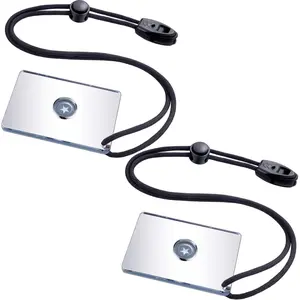 2 Pieces Survival Reflective Mirror 2 x 3 Inch Send Remotely PFD Mirrors Outdoor Survival Technologies Small Signal Mirror for Backpacking