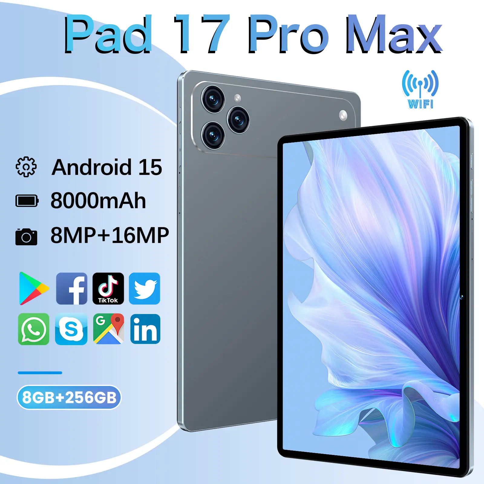 Tablet Pad 17 Pro Max 10.1 Inch HD High Pixel Tablet Eight Core