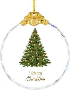 Christmas 2023 Crystal Decoration Hanging Ornament, Shiny Decor Ornament Decoration for Christmas Tree, Crystal Home Decor Xmas Gifts (Christmas Tree)