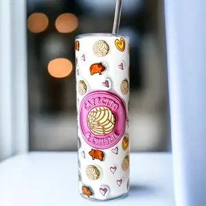 Cafecito and Chisme Inflated effect 20 Oz Tumbler