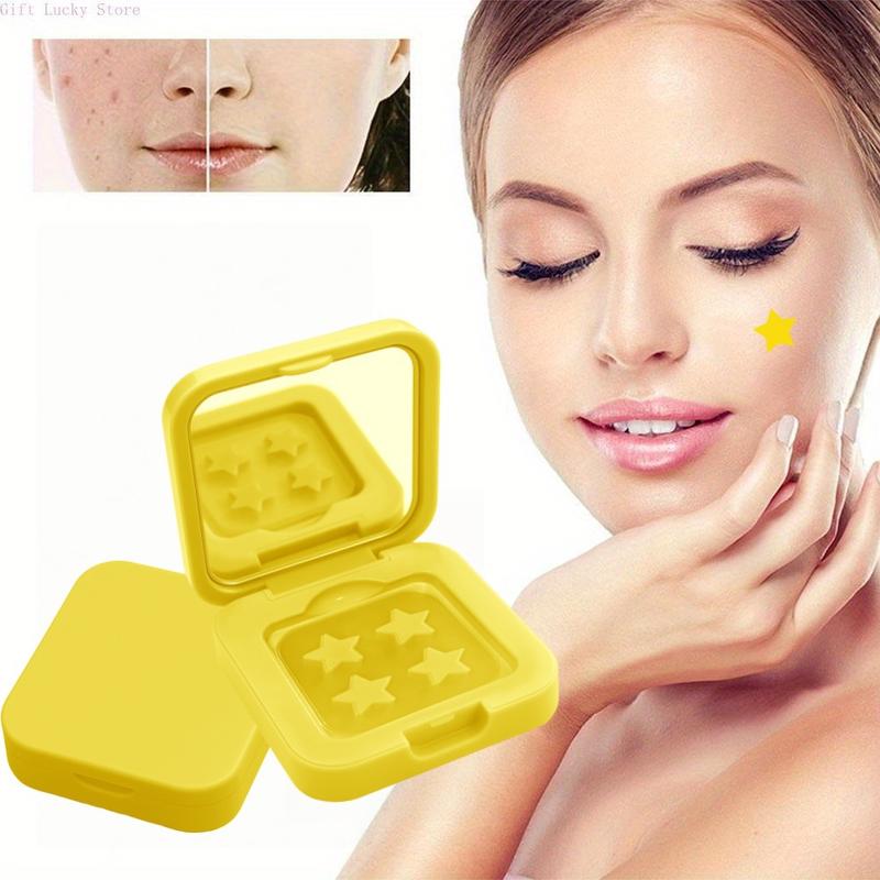 Mirror Box Acne Patches, Convenient Carry Star Design, Four Colors, 60 Pieces, Effective Spot Treatment, Skin Care Essentials, Blemish Patches
