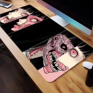 Anime Comic Face Pattern Mouse Pad, 1 Count Non-slip Large Keyboard Pad, Desk Mat for Home Office, Computer Accessories, Corporate Work Desk Accessories