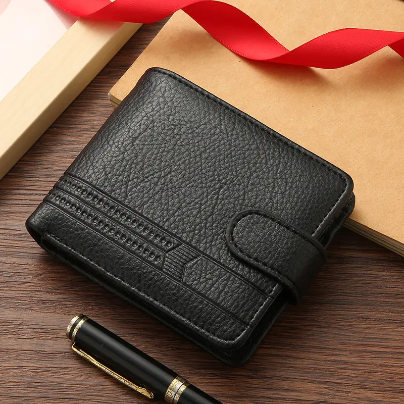 GOODBEE Men's Leather Bifold Wallet, Zipper Coin Pocket with Snap Closure, Multiple Card Slots & Cash Holder