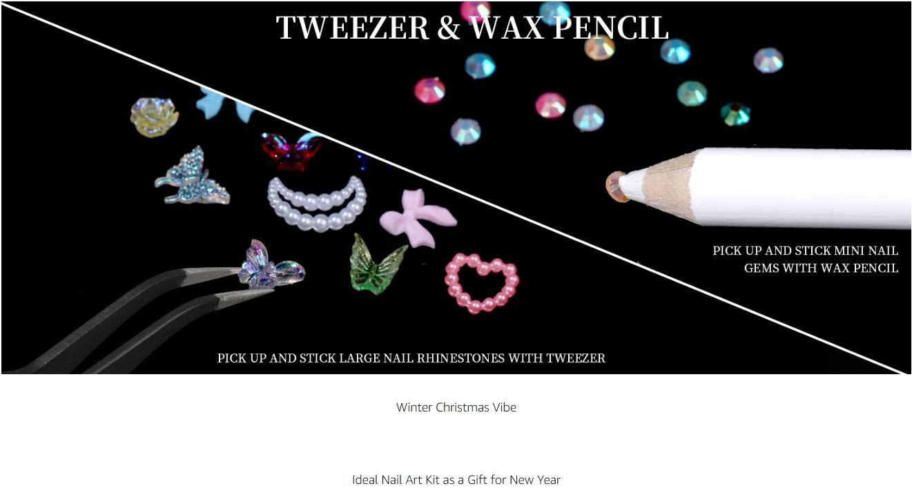 Nail Charms, Nail Rhinestones Kit with 8 Boxes of Nail Gems, 3D Charms for Nails, Colorful Clear Flatback Rhinestones, Charms Y2K for Nails, Multi Shape Pearls Jewels for Crafts