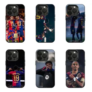 Epic Barcelona Du0 Yamal Raphinha Phone Case Durable Acrylic Anti-Collision  Compatible for iPhone 17 16 15 14 13 12 11 and for Samsung S21-S25 Ideal Gift for Football Lovers
