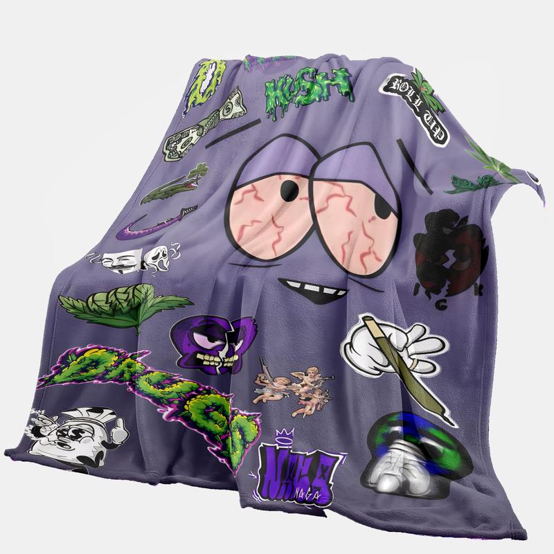 South Park Towelie Flannel Blanket, Soft Blankets, Soft Warm Cozy Throw for Sofa Bedroom Travel Camping Office Nap, Gift Idea