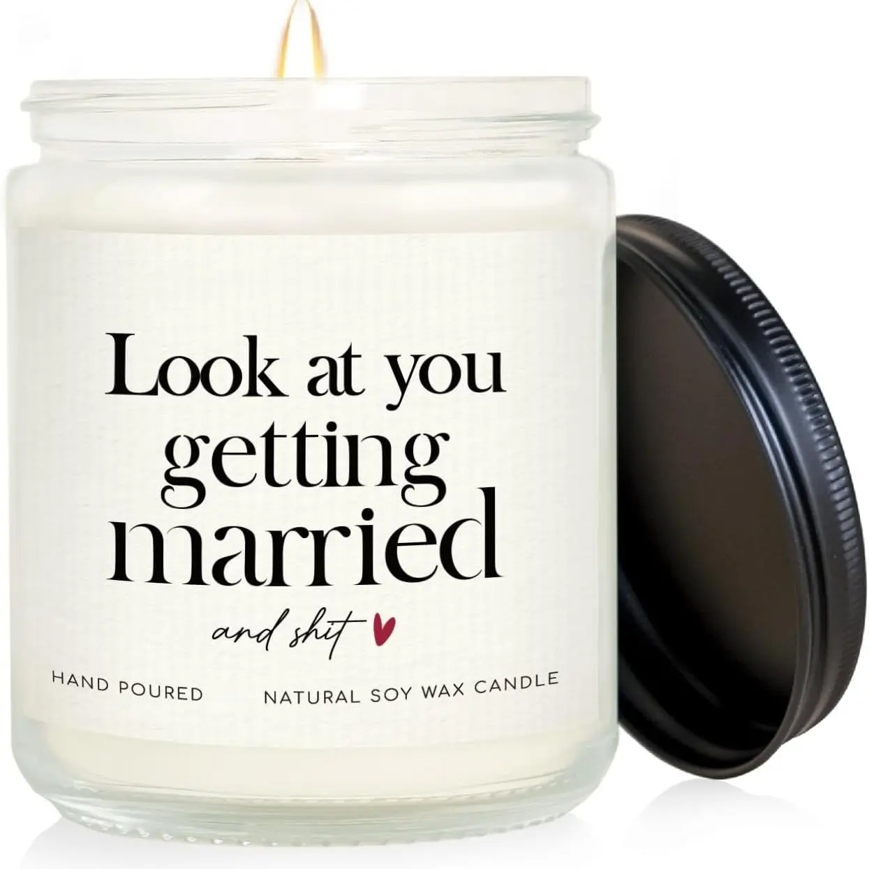 Bride Gifts, Bachelorette & Bridal Shower Gift for Bride - Handmade Floral Scented Lavender Natural Soy Wax Candle - Engagement Gifts for Couples, Romantic Candle Gift, Wedding Candles, Handcrafted Candle