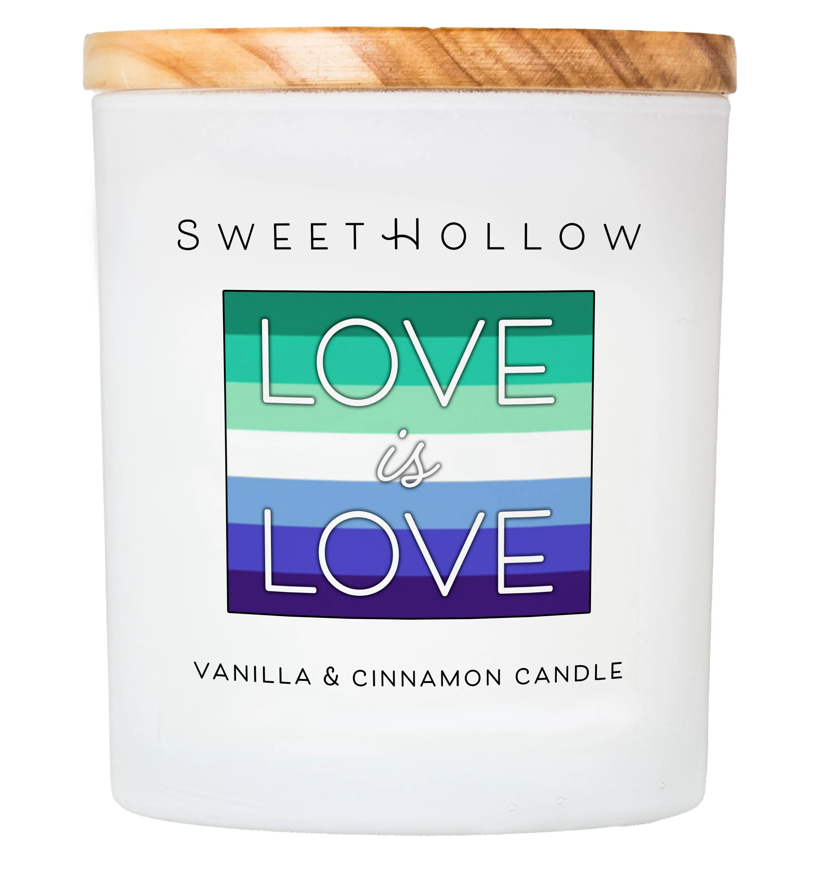 Gay Men (Trans Inclusive) Pride Candle with Flag, Love Is Love, Gay Pride Celebration, Fragrance & Decor, Vanilla & Cinnamon Scent
