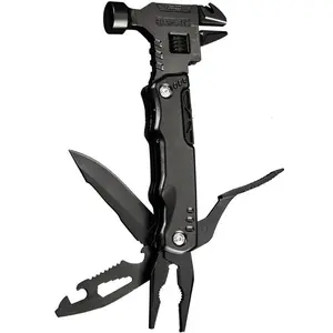 16-in-1 Multitool - Compact DIY Survival Multi Tool With Screwdriver Pliers Bottle Key Knife Adjustable Wrench, Perfect Valentine'S Day Gift For Dad And Boyfriend Cool Gadgets Camping Gear Pocket Tool Hammer Multitool