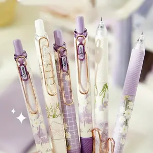 Floral Patterned Gel Pens Set, 0.7mm Fine Tip, Advanced Series, Ideal for Note-Taking & Writing, Cute Office Supplies, Unisex Gift