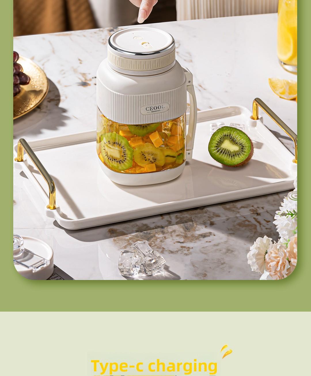 CEool Portable Blender, Cordless Personal Juicer Cup, Multifunctional Fruit & Ice Crushing Blender for Home and Travel