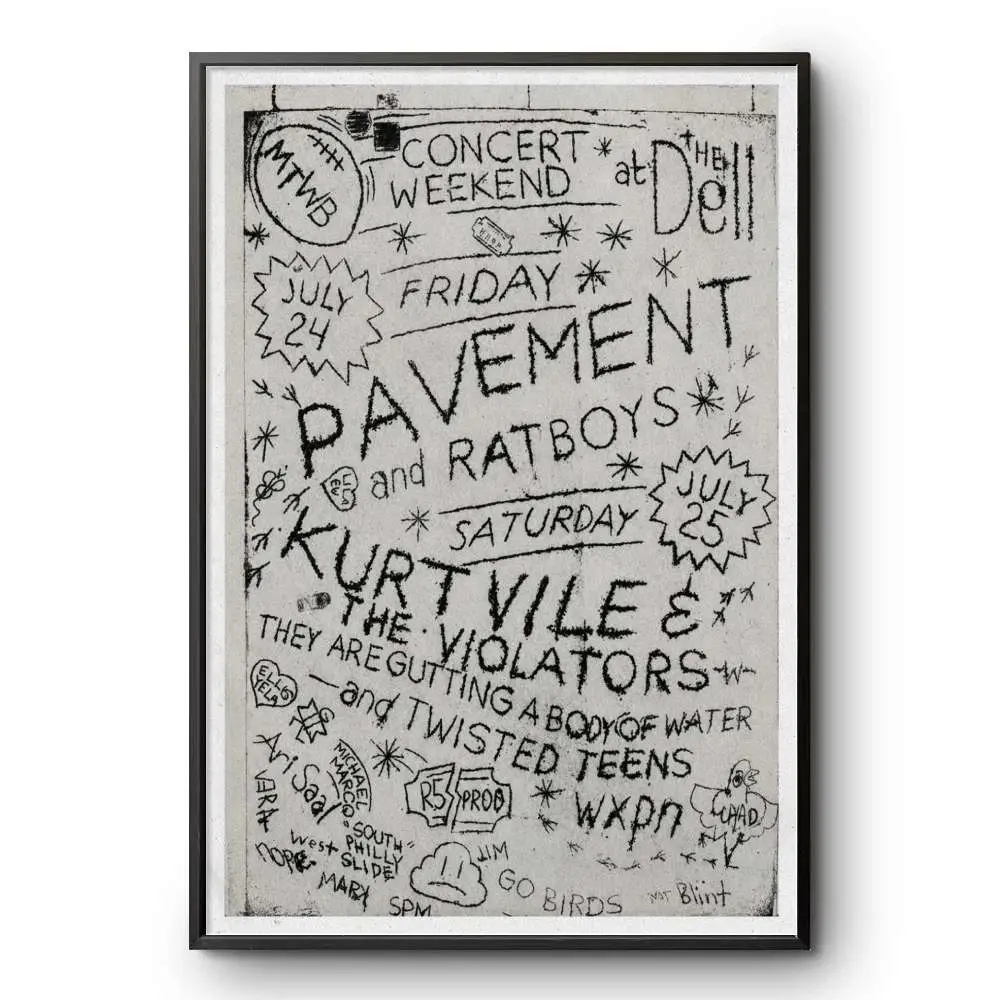 Pavement Philadelphia PA July 24–25 2026 Concert Wall Art Poster