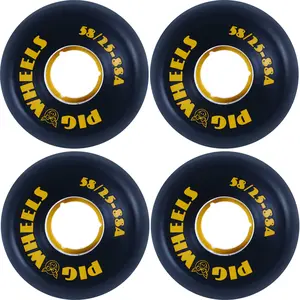 Pig Skateboard Wheels RT's 88A Black 58mm