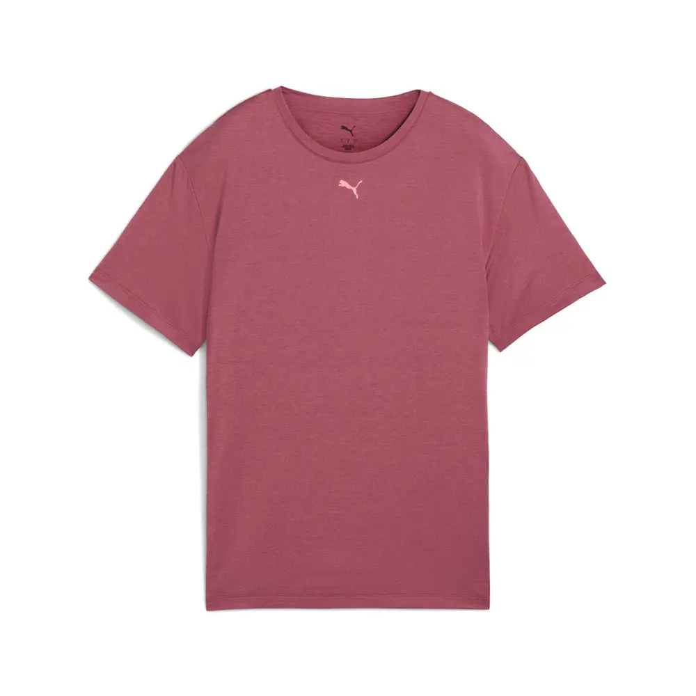 PUMA Womens Cloudspun Crew Neck Short Sleeve Athletic Casual Tops Casual - Red