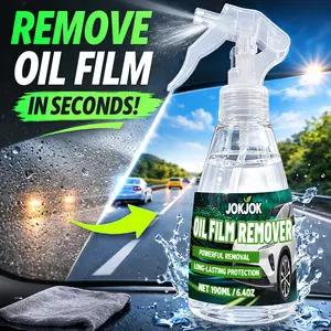 JOKJOK  car glass oil film remover Automotive Handheld Oil Flmr Cream,Glass DecontaminationWithoutTraces,Window Oil Film Cleaning,FastCleaning, CompactAnd Easy To Cary-190ml Degreaser Cleaner