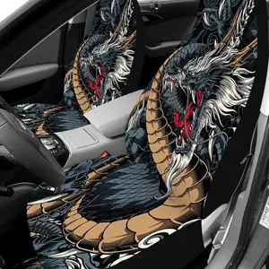 [Car Seat Covers Full Set] Universal Car Seat Covers for 5 Seats | Breathable Washable Car Seat Protector Mythical Dragon Oriental Art Pattern Car Seat Sun Cover Car Seat Covers Front Seats 2 Pieces Stylish Auto Interior Decoration