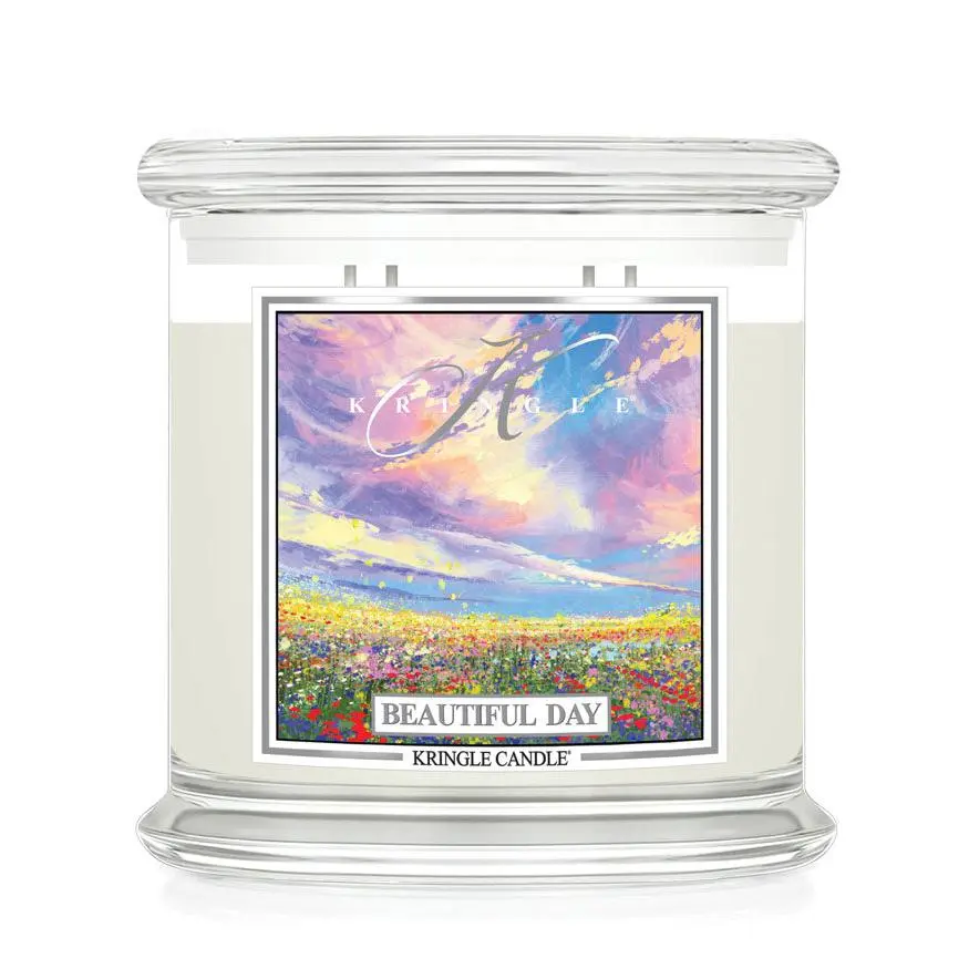 Beautiful Day  XL 4-wick Lemon, Guava and Lemon Zest Scented Soy Candle for your home or office spring cleaning