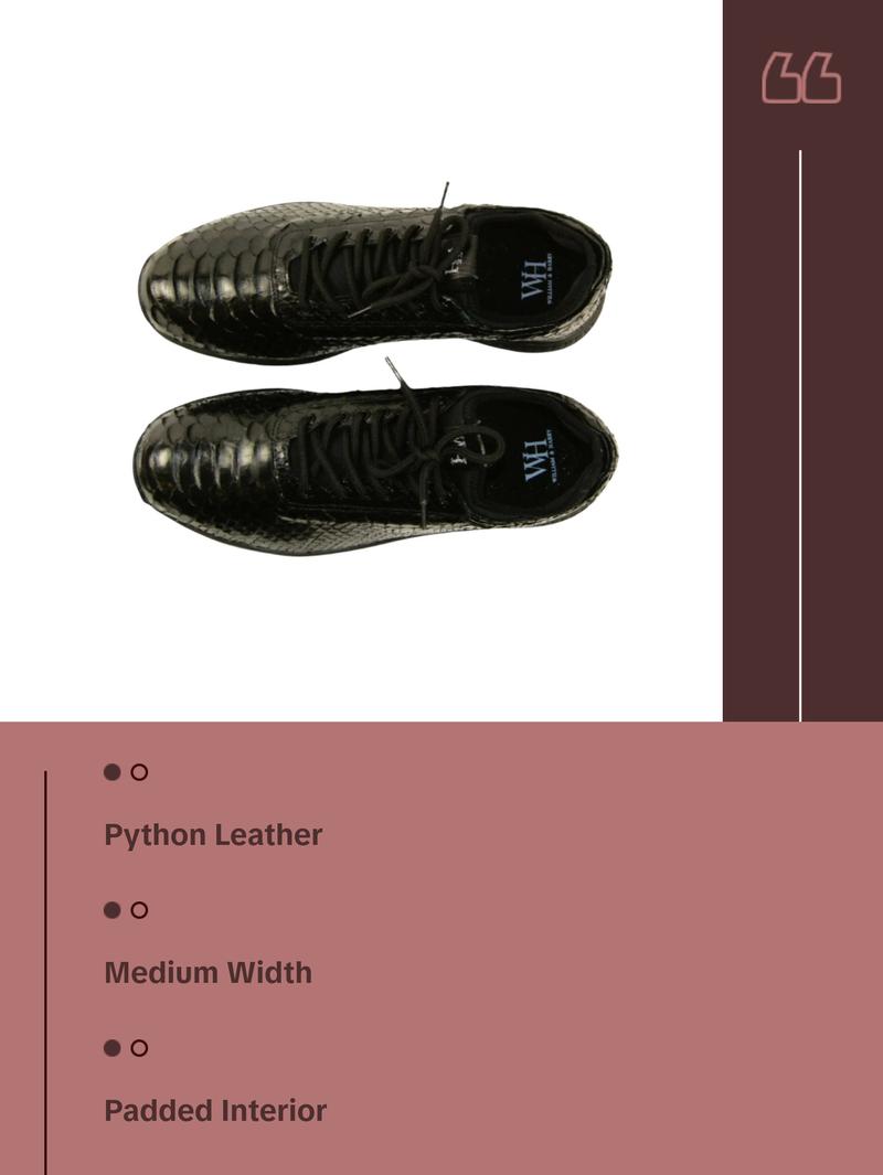 W&H Viper - Python Women's Golf Shoes in All Black