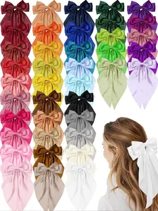 2/8/12pcs Women's Large Bow Hair Clip, Elegant pastel bow, Hair Clip Set, Women's All-Season Bows, Ribbons, Bows, Party Hair Accessories, Mother's Day Fashion, Everyday Party, Casual Hair Accessories, Claw Hair Clips, Valentine's Day Gifts