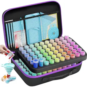 120 Slots Storage Container for Diamond Art Kits for Adults,Portable Bead Storage Boxes for Diamond Painting Accessories and Tools,