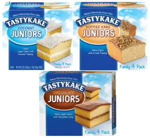 Tastykake Juniors Variety Pack - Chocolate, Coconut, Koffee - 3 Boxes Snack Cakes Perfect Snack Treat