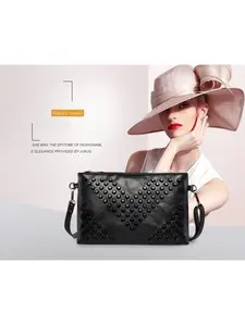 Women's PU Leather Handmade Wallet, Asymmetric Rivet Design, Y2K Style, Portable Envelope Bag, Zip Closure, Casual All Seasons Accessory