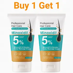 [BUY 1 GET 1 FREE]5% Minoxidil & Keratin Scalp Massage Cream Hair Growth Treatment for Men & Women Nano Foam Essence Easy Absorb Scalp Refreshing Haircare