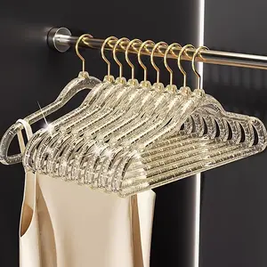 7PCS Acrylic Clear Hanger for Coats Ins Style Shiny Crystal Hanger for Display