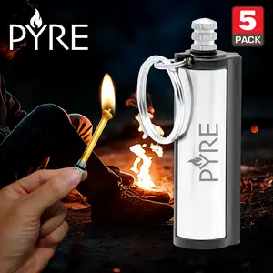 Pyre Permanent Match Keychains 5 Pack - Waterproof & Windproof Fire Starter