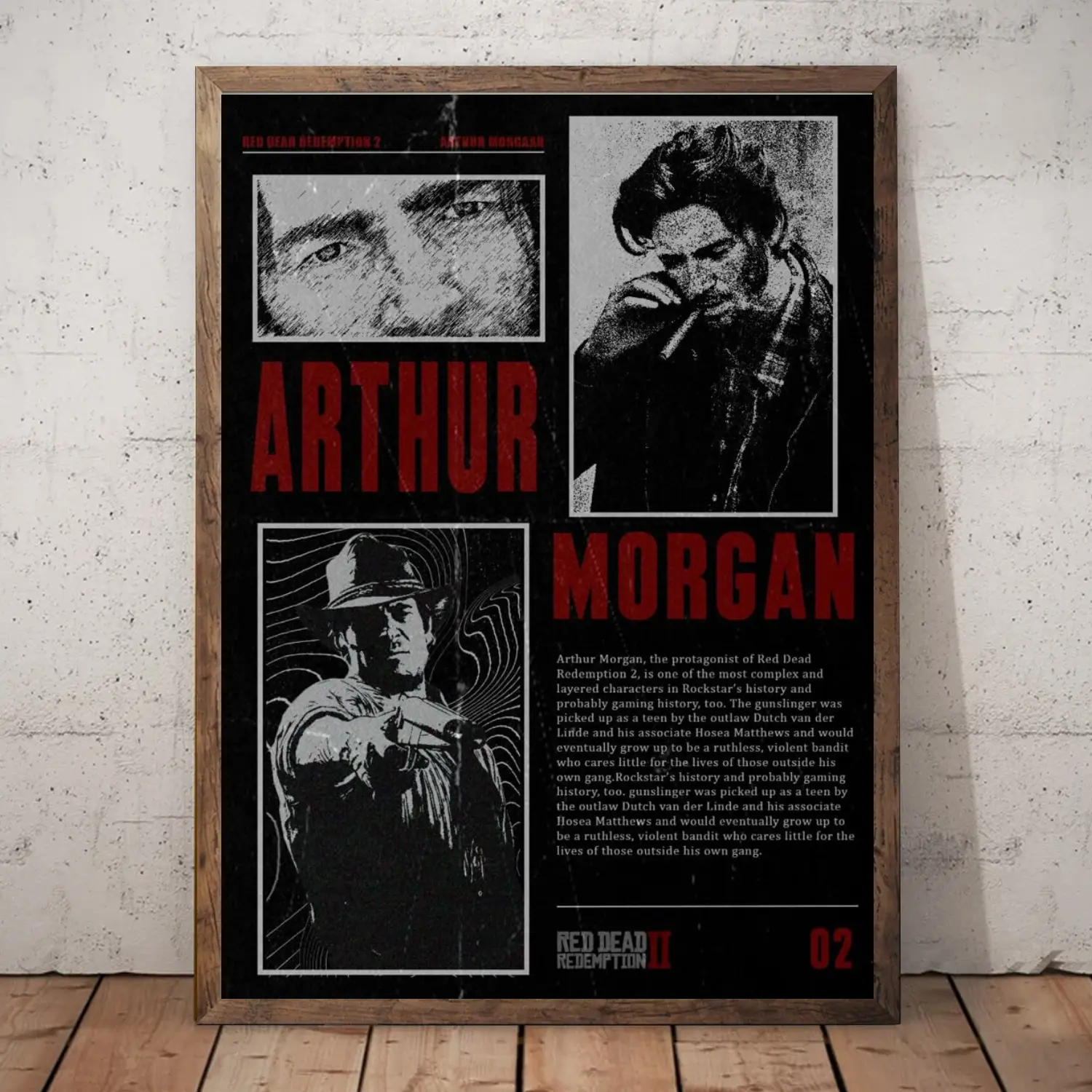 ARTHUR MORGAN BRUTALISM POSTER, Wall Art Poster No Frame