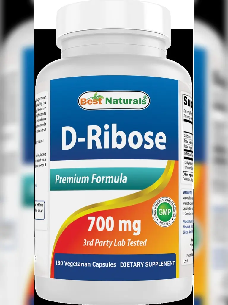 Best Naturals D-Ribose 700 mg 180 Vegetarian Capsules