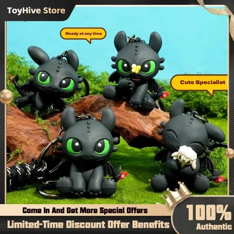 【】Authentic Dragon Taming Master Flying Toothless Boy Keychain New Bag Pendant Small Accessories Car Keychain Toys