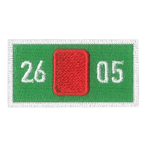 26-05 Red Embroidered Pencil Tab
