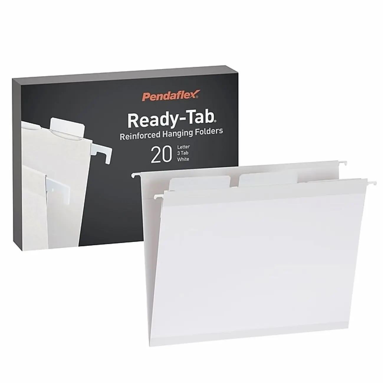 Pendaflex Standard Reinforced Hanging File Folder, 6-Tab, Letter, White, 20/Box (1006985)