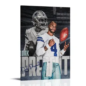 Dak-Prescott Posters Music Album Cover Posters Canvas Wall Art High-Resolution Vintage Band & Artist Prints for Room
