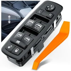 Nilight Power Master Window Switch Compatible with 2009 2010 2011 2012 Dodge Ram 1500 2500 3500 Front Left Driver Side Windows Control Replacement Set with Removal Tool