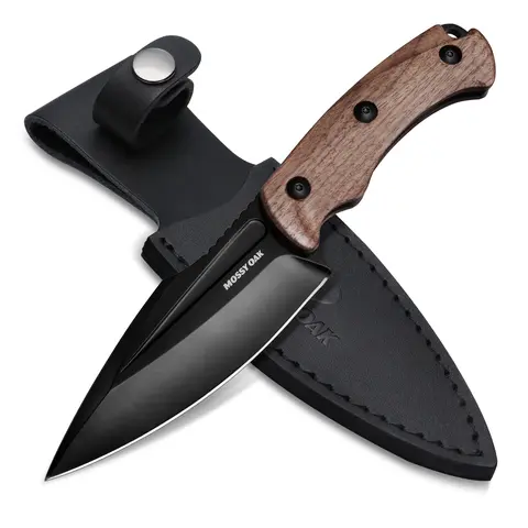 #toolupgrade MOSSY OAK Survival Knife with Sheath, 8.5-inch Full-tang Fixed Blade Knife, Outdoor Knives for Survival, Camping, Hiking (G10 Handle)