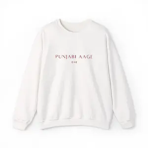 Punjabi Aage Oye Embroidered Crewneck, Diljit Sweatshirt