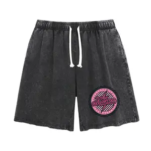 Digitex Cotton Acid Wash Mother’s Day Shorts, Casual Summer Bottoms for Everyday Wear, Vacation and Leisure Time