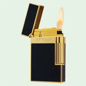 [Lacquer] Black Lacquered Gold Dupont old fashined Lighter 125g best gift for father husband