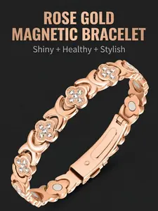 Women Pure Copper Bracelet with Effective Magnetic Iron, Fashion Stackable Bangle, Elastic Bracelet, Modern Jewelry Gift