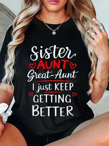 100% Cotton Grand Sister Aunt Great Aunt T-Shirt