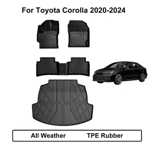 For Toyota Corolla 2020-2024 Car All Weather TPE Floor Mats and Trunk Mat Set