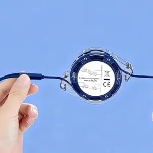3-in-1 Retractable USB Charging Cable – PVC Charging Cable, Compact and Portable