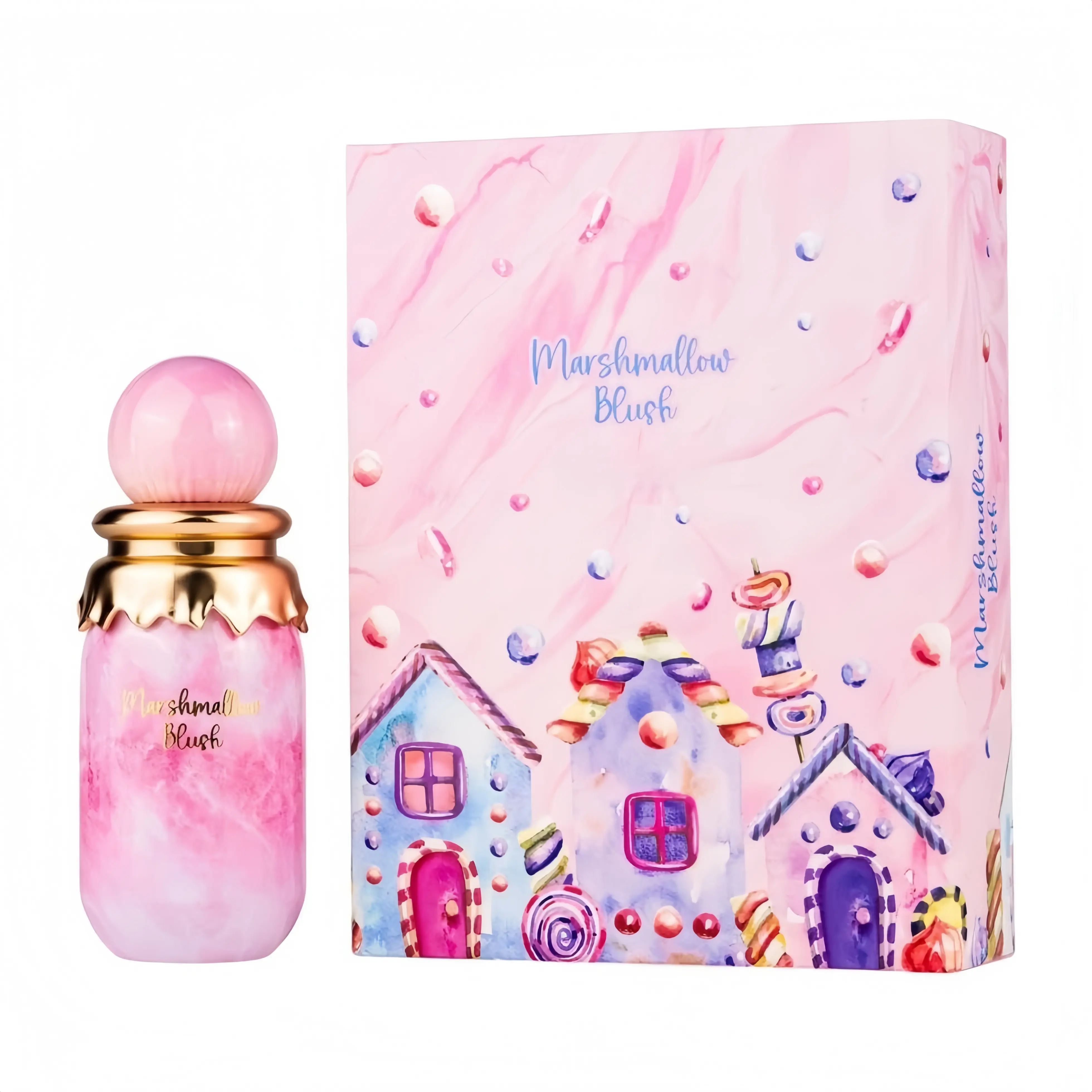 Arab Marshmallow Blush Eau de Parfum 100ml - Marshmallow & Strawberry, Cotton Candy & Vanilla Scent,Floral Sweet Long Lasting Perfume,Gourmand Floral Sweet Long Lasting EDP Spray for Women, Luxurious Everyday Wear Fragrance,Perfume for