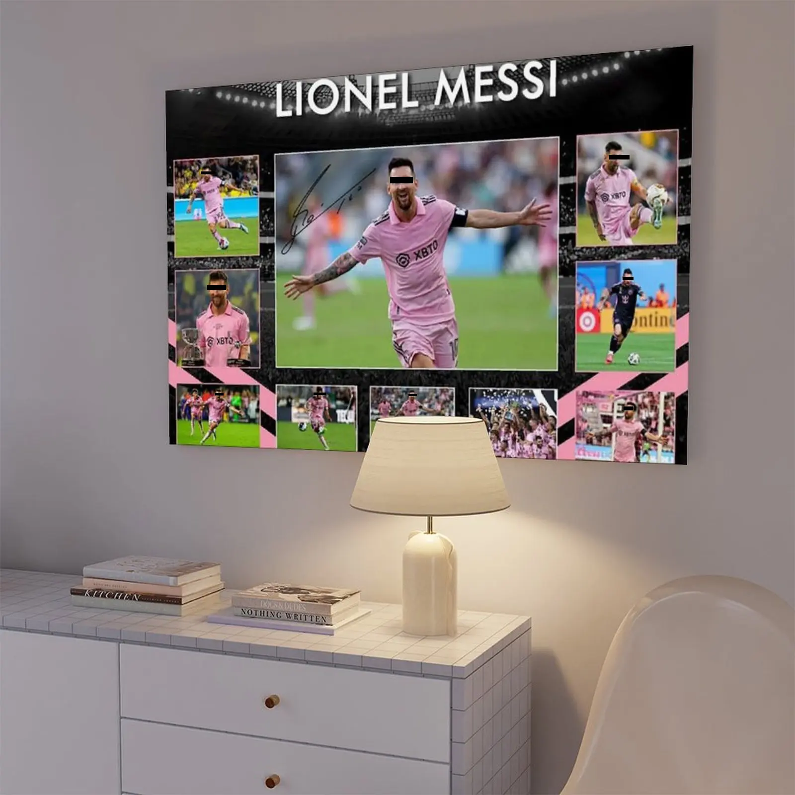 Football Star Poster Decor, Lionel Messi Poster, Perfect Gifts Of Messi Fan, Messi 10, Home Bedroom, Dorm, Office, Living Room, Boy Room Wall Decor