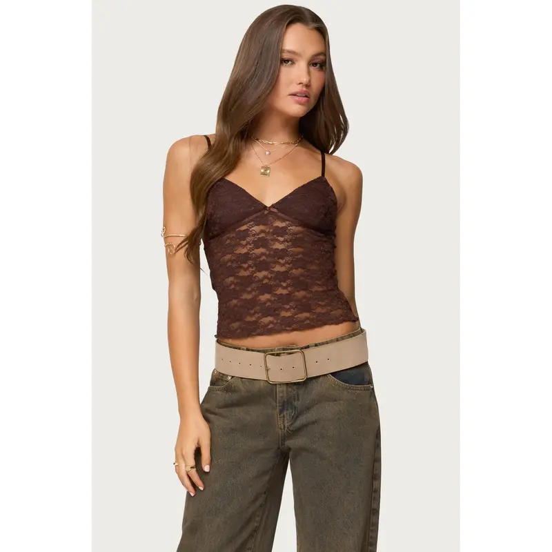 Eira Sheer Lace Tank Top