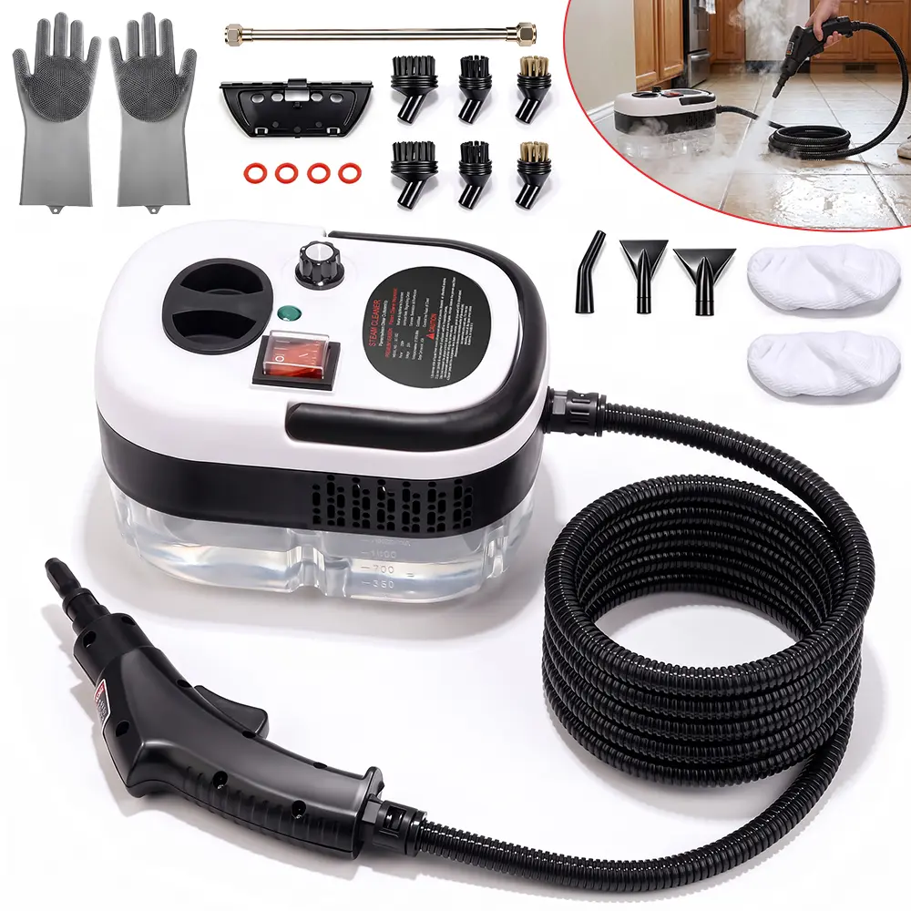 【Black Friday】2500W Portable Handheld Steam Cleaner - High-Temp Pressure Multifunctional Steam Cleaner with Plastic Body, for House Grout Surfaces & Car Detailing, Father's Day Power Tool Gadget,toolupgrade