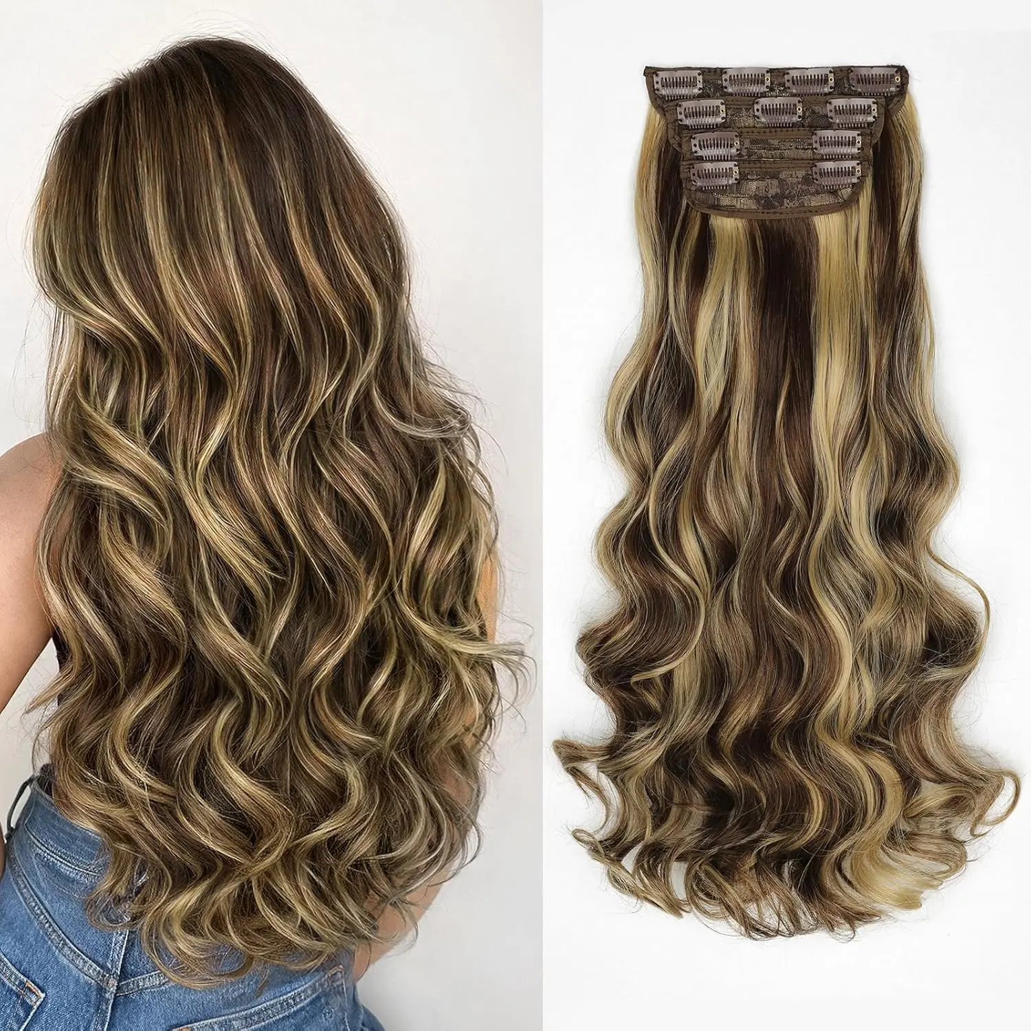 Balayage Medium Brown to Golden Blonde